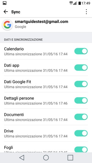 Seleziona il tasto Menu