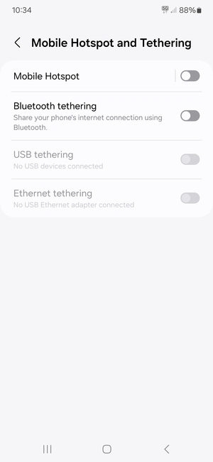 Select Mobile Hotspot