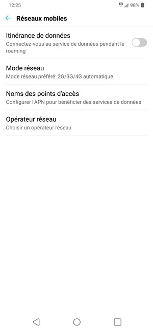 Sélectionnez Noms des points d'accès
