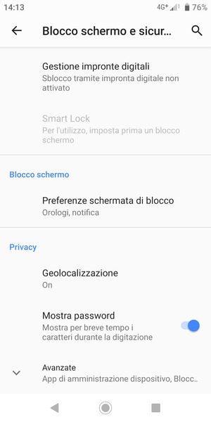 Scorri e seleziona Geolocalizzazione