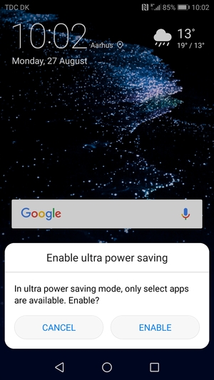 Select ENABLE