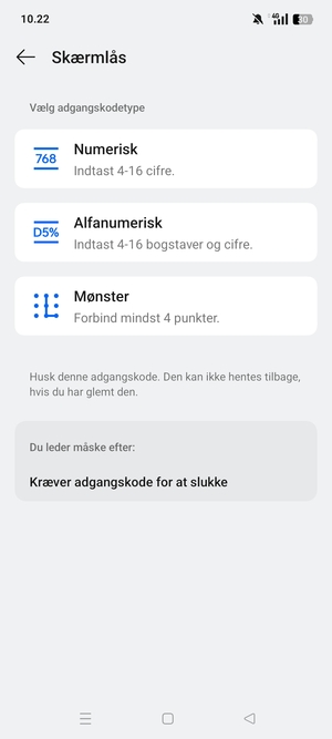 Vælg Mønster