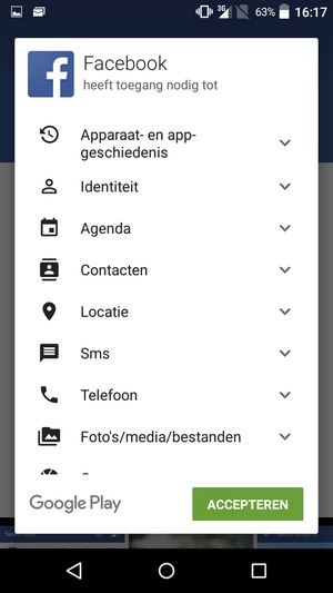 Selecteer ACCEPTEREN