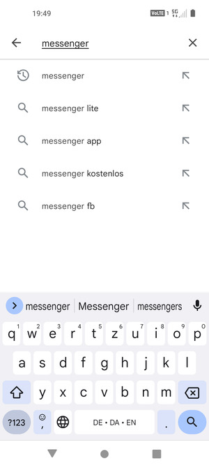 Geben Sie den Namen der App ein und wählen Sie Suchen