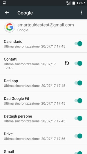 Assicurati che Contatti sia selezionato