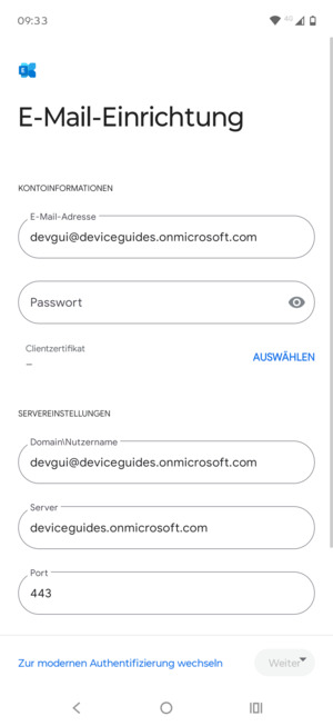 Geben Sie Ihre Passwort ein