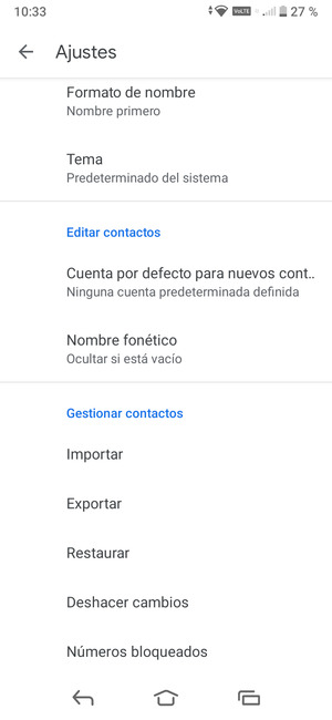 Desplácese y seleccione Importar