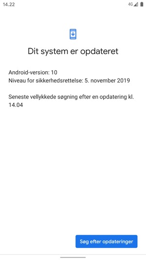 Vælg Søg efter opdateringer