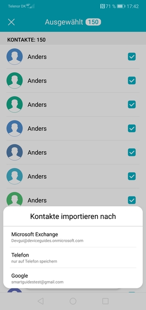 Wählen Sie Ihr Google Konto