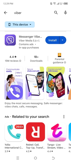 Select the app