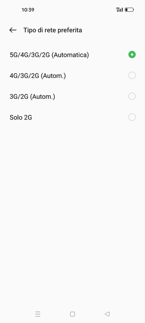 Seleziona la tua opzione preferita
