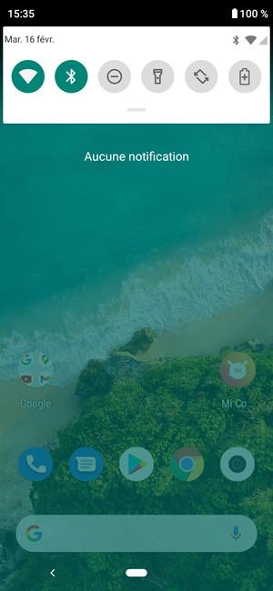 Déroulez à nouveau le menu du haut