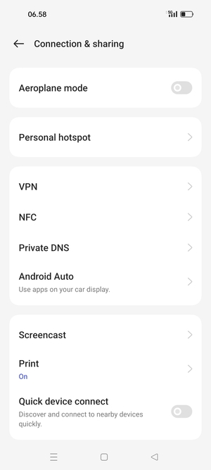 Select Personal hotspot