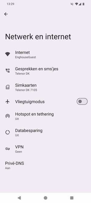 Selecteer Hotspot en  tethering