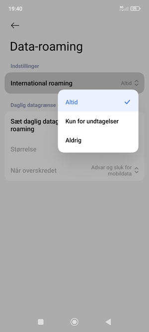 Vælg din foretrukne mulighed