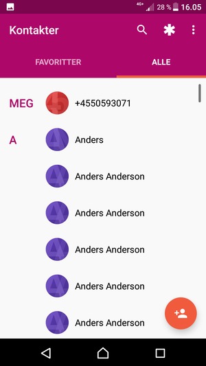 Velg menyknappen