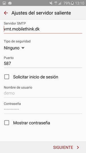 Desmarque la casilla de verificación Solicitar inicio de sesión y seleccione SIGUIENTE