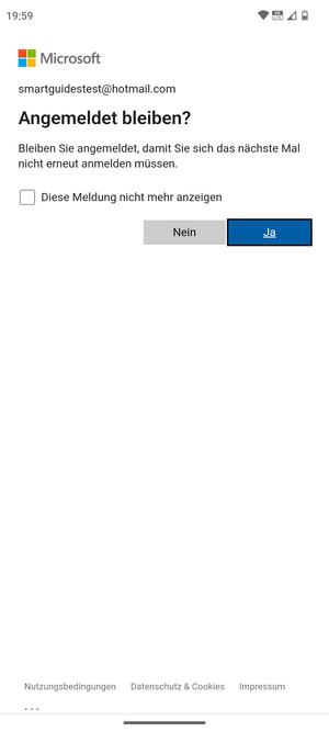 Wählen Sie die gewünschte Option