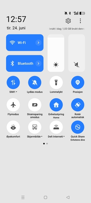 Slå av Wi-Fi og Bluetooth