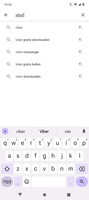 Voer de app-naam in en selecteer Zoeken