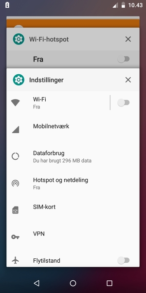 Vælg X-ikonet for at lukke åbne apps
