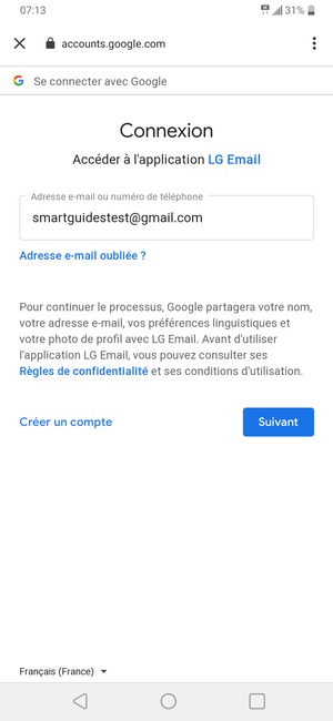 Sélectionnez Suivant