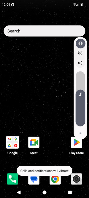 Select Vibrate to change to vibration mode