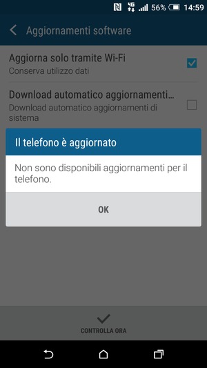 Se il tuo telefono è aggiornato, seleziona OK