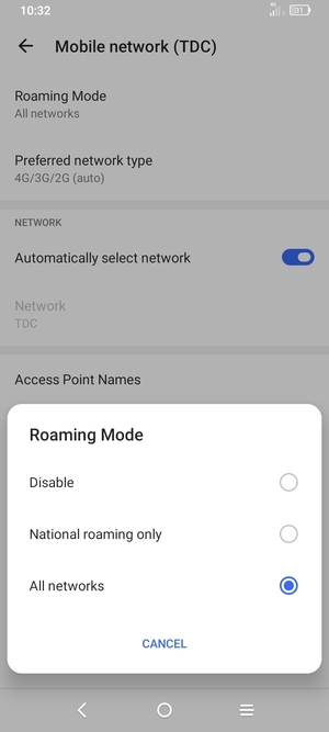 Select your preferred option