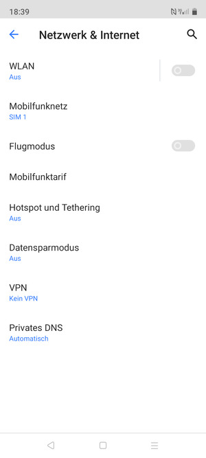 Wählen Sie WLAN