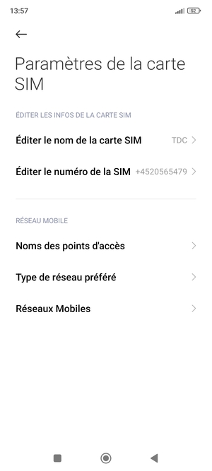 Sélectionnez Noms des points d'accès