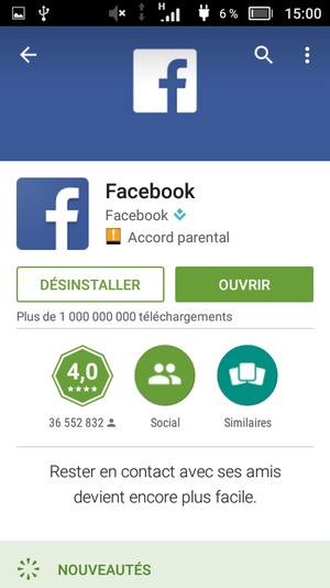 Sélectionnez OUVRIR