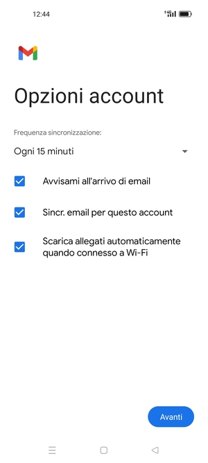 Seleziona Avanti