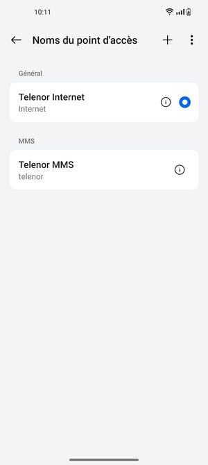 Sélectionnez le bouton du Menu