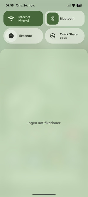 Aktiver topmenuen igen