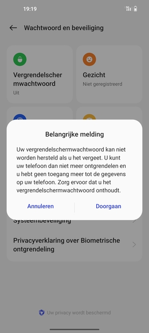Selecteer Doorgaan