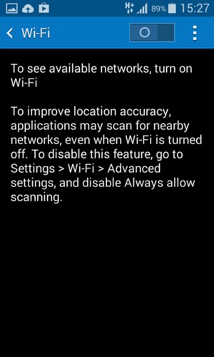 Turn on Wi-Fi