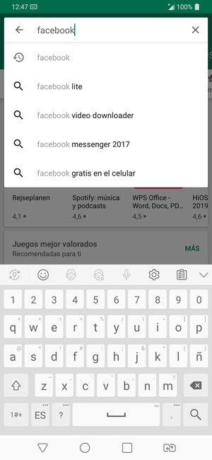 Introduzca el nombre de la aplicación y seleccione Buscar
