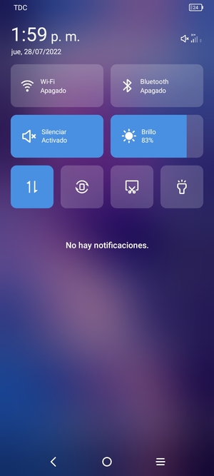 Seleccione Silenciar para volver al modo de sonido