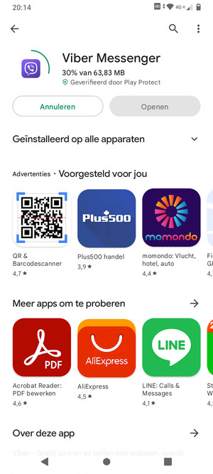 Wacht tot het installatieproces beëindigd is