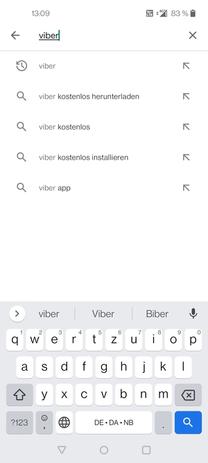 Geben Sie den Namen der App ein und wählen Sie Suchen