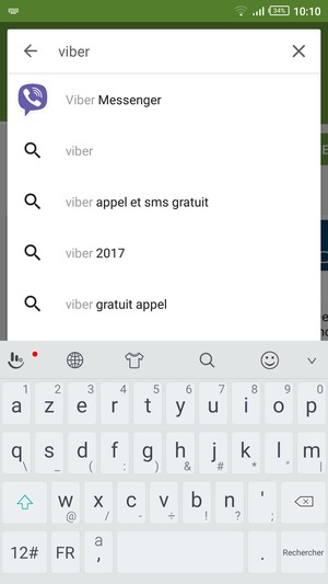 Saisissez le nom de l'appli et sélectionnez Rechercher