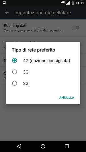 Seleziona la tua opzione preferita