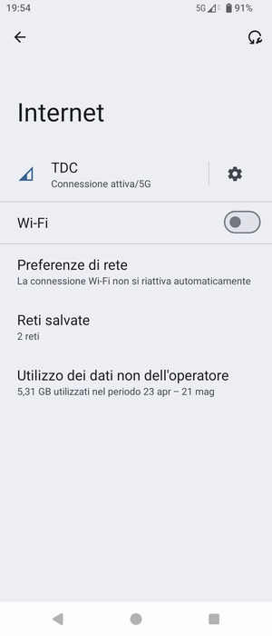 Attiva Wi-Fi