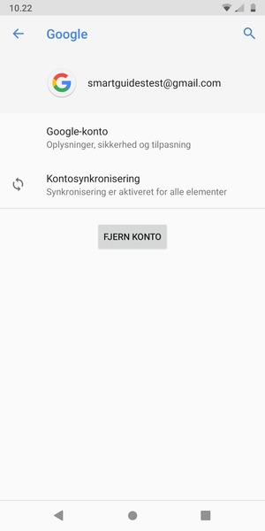 Vælg Kontosynkronisering