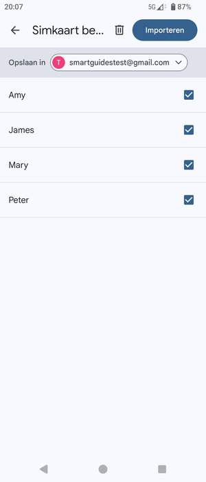 Selecteer Importeren