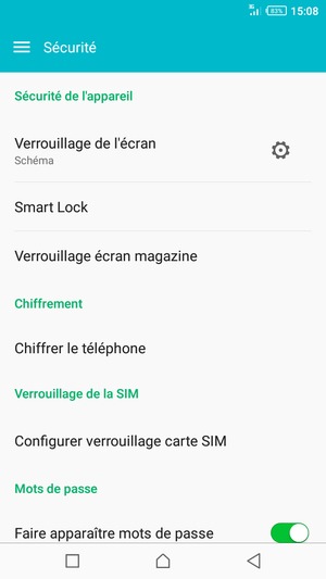 Votre téléphone est maintenant sécurisé par un écran de verrouillage