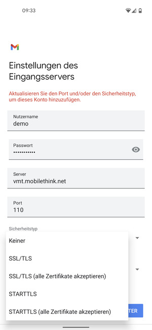 Wählen Sie Keiner