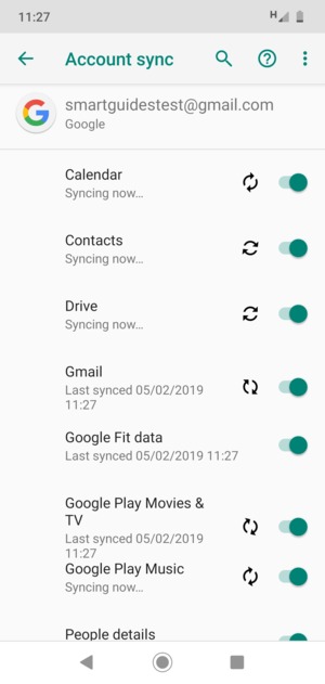 Your information will be synchronised