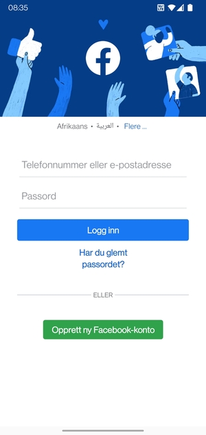 Applikasjonen er klar til bruk